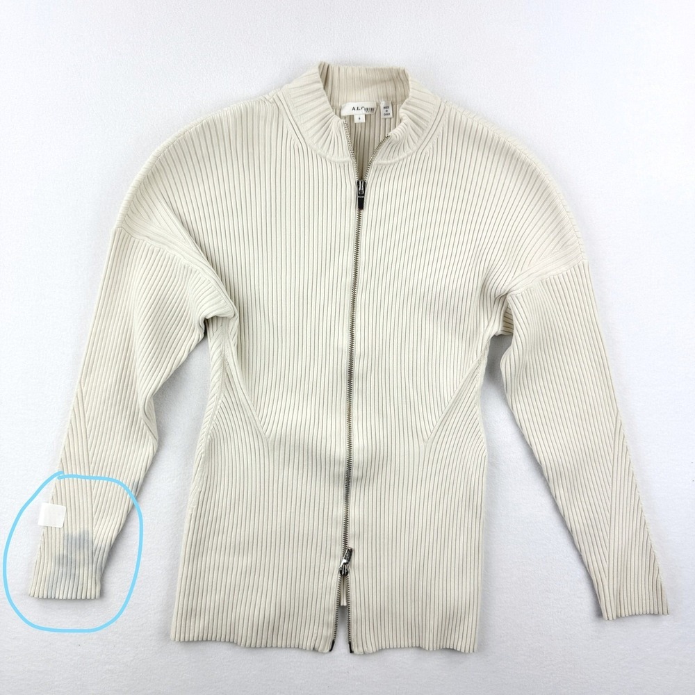 ALC Noa Womens Cardigan‎ Sweater Size 4 / small Cream Neutral * READ
